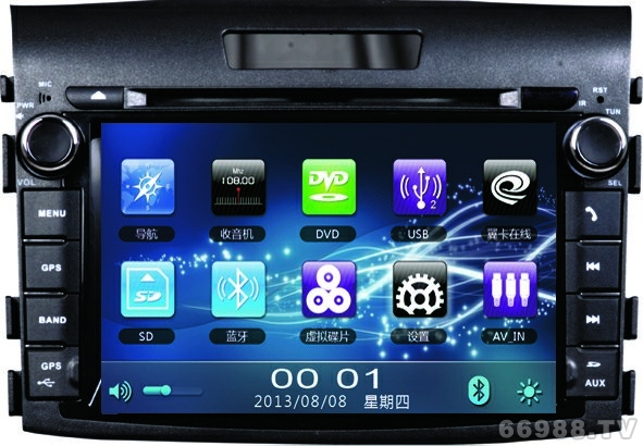 航成本田CRV GPS专车专用DVD导航