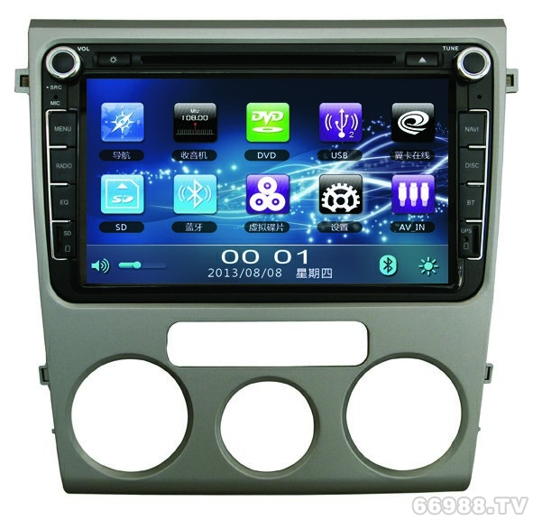 航成朗逸手动空调（8寸）GPS专车专用DVD导航