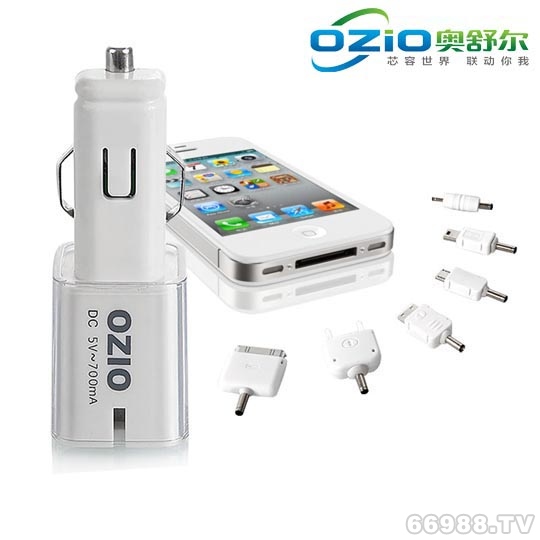 OZiO奥舒尔700MA苹果汽车车载充电器/iphone5车载充电器/EB22