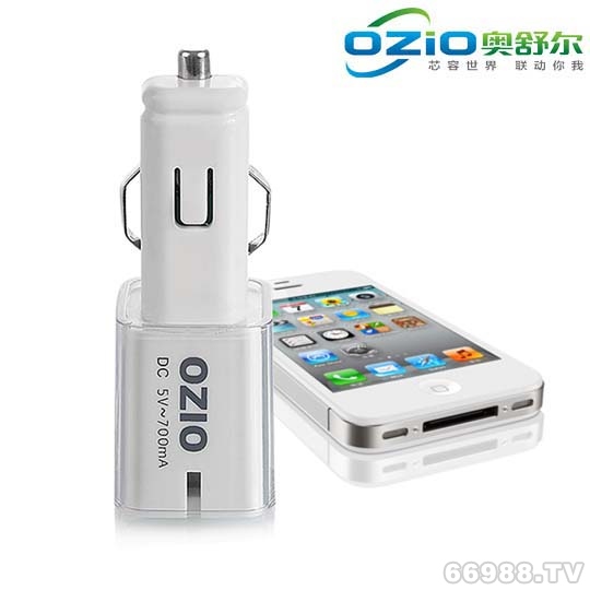 OZiO奥舒尔手机USB车载充电器厂家直供/700MA方形车载万能充电器/EB20
