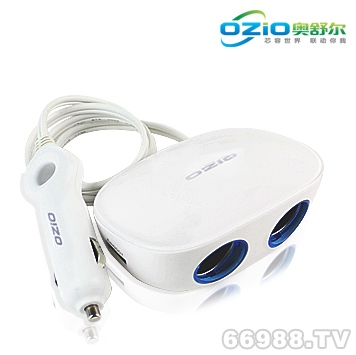 双孔双USB点烟器/90W/2.4A超大电流点烟器/mos管/E-DX2S