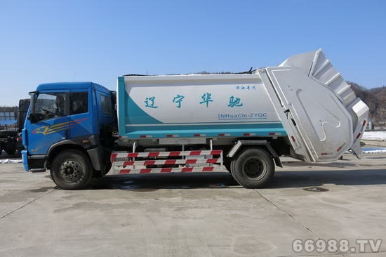 华驰解放4X2压缩垃圾车