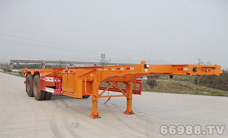 南明LSY9354TJZ型集装箱运输半挂车(平鹅颈、20英尺)