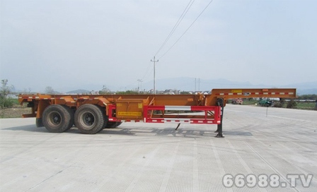 南明LSY9353TJZ型集装箱运输半挂车(大鹅颈、20英尺)